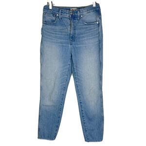 Madewell‎ Stovepipe in Devoe Wash Raw Hem Jeans Size 28